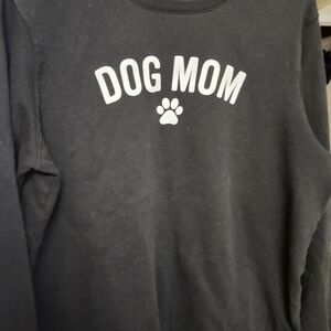 Chic Black 'Dog Mom' Sweatshirt
